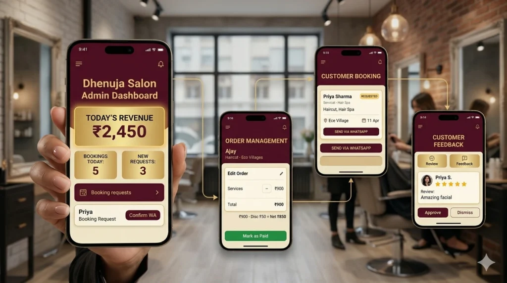 saloon app screenshots